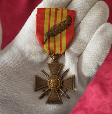MEDAILLE MILITAIRE -CROIX de GUERRE 1939 WW2 avec PALME- FRENCH MEDAL DECORATION