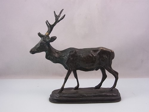 Figure bronze cerf après - figure,