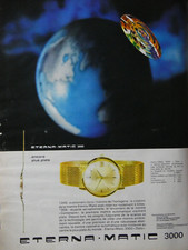 PUBLICITÉ DE PRESSE 1964 ETERNA MATIC LA MONTRE  ROTOR SUR ROULEMENT A BILLE