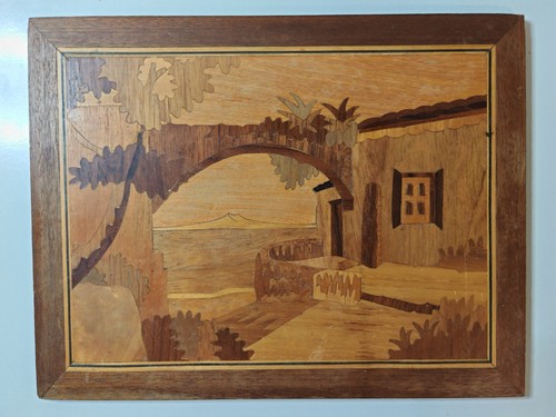 Tableau marqueterie bois - marqueterie,