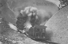 CPA 74 CHEMIN DE FER CHAMONIX MONTENVERS MER DE GLACE (TRAIN 