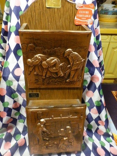 Porte lettre vintage cuivre - porte,