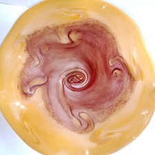 Coupe en Verre soufflé Jaune