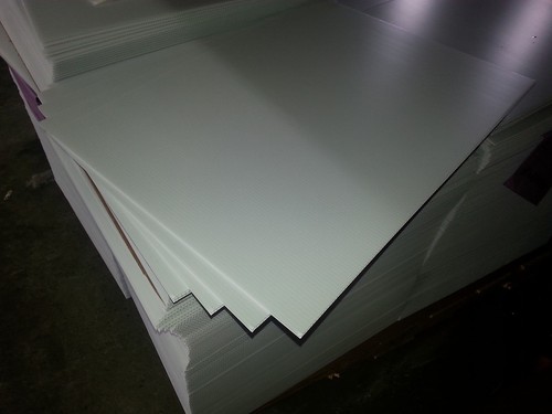White corrugated plastic - white,