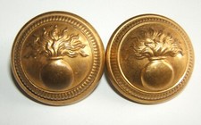 LOT DE 2 BOUTONS DORES INFANTERIE  III° REP. - 23 mm - Fbt Dugour