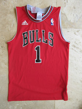 Maillot basket CHICAGO BULLS ADIDAS NBA shirt Derrick ROSE n°1 11 12 ans