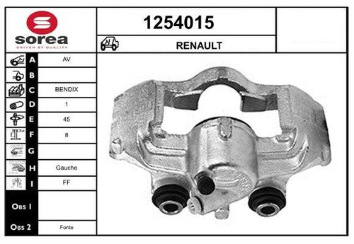 étrier frein snra 1254015 - Étrier,