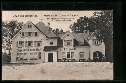 Cpa hargarten gasthof zur - zur, huf