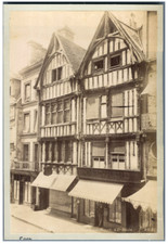 ND., France, Caen, Vieille Maison de la Rue Saint-Pierre Vintage albumen print 