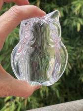 DAUM Chouette en Cristal Moulé Signée