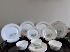 Service de vaisselle ancien – Porcelaine Arcopal décor champêtre