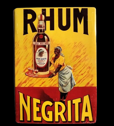 Plaque publicitaire rhum - plaque,