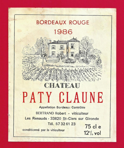 Etiquette bordeaux - 98,