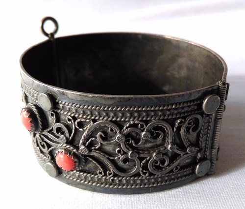 Bracelet manchette argent - en,