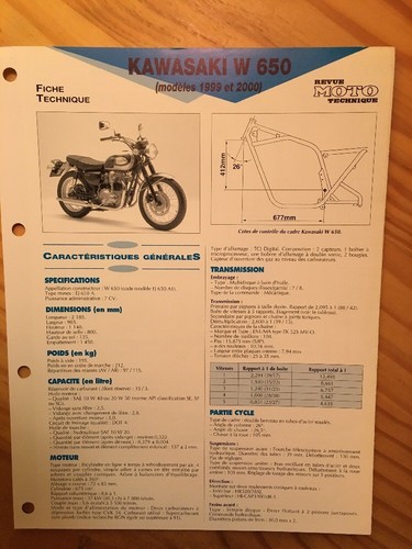 Kawasaki w650 1999 - 1999, 2000