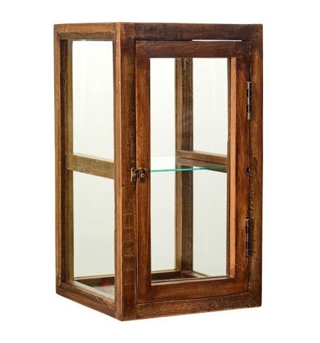 Armoire unique verre sur 4 - armoire, en