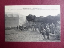 CARTE POSTALE HANGAR DIRIGEABLE LIBERTE MANOEUVRES DE PICARDIE 1910