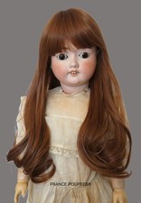 Perruque Jumeau® poupée ancienne Française, Allemande XIXème-Tête27/29cm (11")