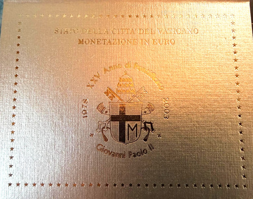 Coffret vatican 2003 - coffret,