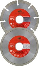 Lot 2 disque diamanté ° 115 mm matériaux carrelage béton brique parpaing SCID