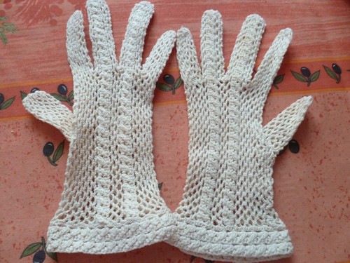 Gants anciens crochet - anciens, au