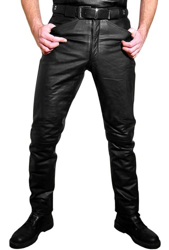 Pantalon cuir agneau pour - en,