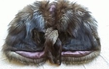 Cape , étole en renard argenté , vintage