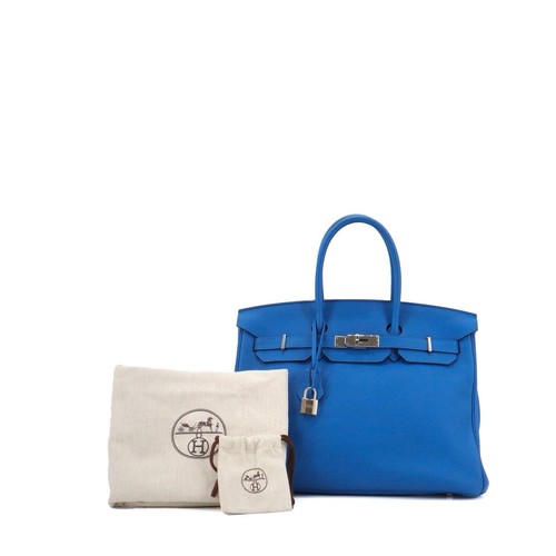 Sac hermes birkin bleu - hermes,