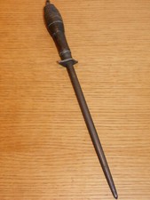 vintage 1950 ancien FUSIL de BOUCHER goldenberg AIGUISEUR à COUTEAU manche BOIS