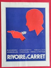 Publicité de presse 1941 Aliment Pâtes RIVOIRE & CARRET ill RAPENO