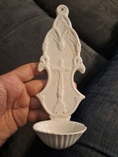 Bénitier Ancien Faience Céramique Gien 19ème 