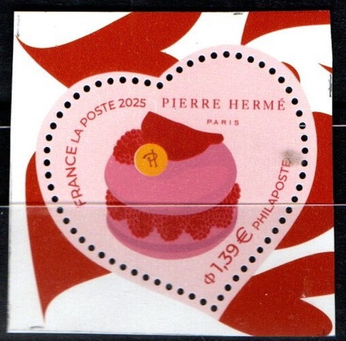 Timbre france coeur pierre - france,