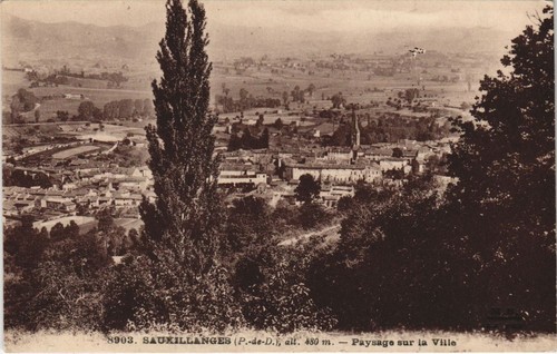 Cpa sauxillanges paysage - cpa, sur