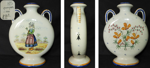 Quimper vase forme - :,