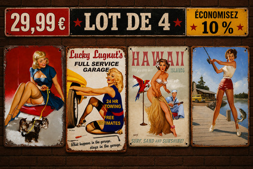 Plaques métal vintage - plaques,