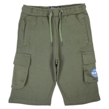 Bermuda homme Nasa. Couleur vert kaki. Tailles S à XXL.