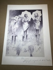 H.P.Dillon, Lithographie originale "Pluviose", 1907 !!!