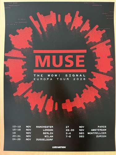 Affiche muse europe concert - affiche,