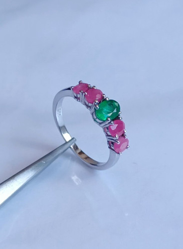 Bague émeraude naturelle - , et