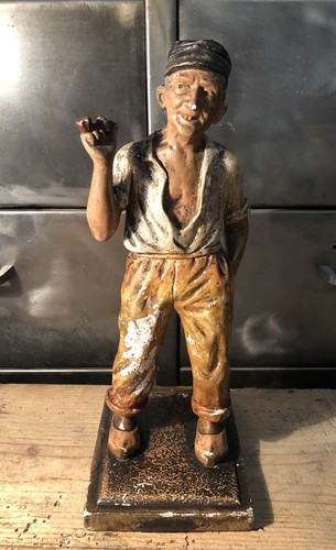 Statue plâtre polychrome - statue,