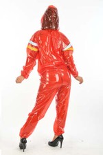 Ensemble De Sauna En PVC 2 Pièces Avec Capuche Rouge Glaskar