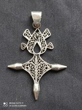 Pendentif  Argent Ancienne Croix du Sud, Croix d'Agadez, Croix Touareg, 1960