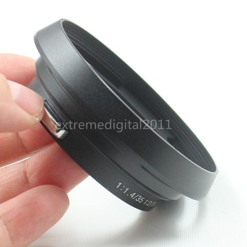 Black metal lens hood - metal,