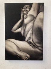 Piotr Wojcik   Huile Et Pigment Sur Panneau 40x27 Nu Desnuda Rare a La Vente