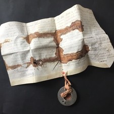 DIPLOME DE DOCTEUR EN DROIT XVIIè Parchemin avec Sceau Ancien Cachet Cire 