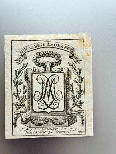 Libris lagrange m l - ex-libris,