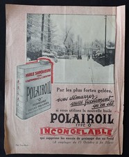 Publicité tarif 1935 HUILE POLAIROIL incongelable Bidon Polaroil oil can