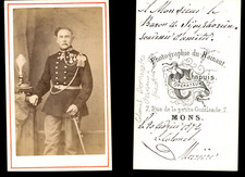 Chapuis, Mons, Colonel Dermantes, envoi, Baron de Symphorien Vintage albumen pri