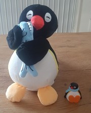 [New] Lot Pingu Peluche + Figurine En Resine  - 