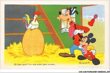 CAR-AAMP11-DISNEY-0943 - Mickey et Dingo - Eh bien quoi, un coq aussi peut cou